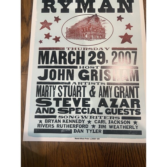 Hatch Show Print Mississippi At The Ryman Limited Edition Print Poster 14 X 22 - Picture 2 of 7